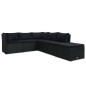 vidaXL Set de muebles de jardín 4 pzas y cojines ratán sintético negro vidaXL Set de muebles de jardín 4 pzas y cojines ratán sintético negro