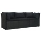 vidaXL Set de muebles de jardín 4 pzas y cojines ratán sintético negro vidaXL Set de muebles de jardín 4 pzas y cojines ratán sintético negro