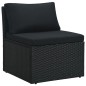 vidaXL Set de muebles de jardín 4 pzas y cojines ratán sintético negro vidaXL Set de muebles de jardín 4 pzas y cojines ratán sintético negro