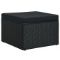vidaXL Set de muebles de jardín 4 pzas y cojines ratán sintético negro vidaXL Set de muebles de jardín 4 pzas y cojines ratán sintético negro