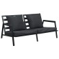 vidaXL Muebles de jardín 4 pzas y cojines de aluminio gris oscuro vidaXL Muebles de jardín 4 pzas y cojines de aluminio gris oscuro