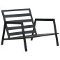 vidaXL Muebles de jardín 4 pzas y cojines de aluminio gris oscuro vidaXL Muebles de jardín 4 pzas y cojines de aluminio gris oscuro