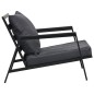 vidaXL Muebles de jardín 4 pzas y cojines de aluminio gris oscuro vidaXL Muebles de jardín 4 pzas y cojines de aluminio gris oscuro