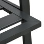 vidaXL Muebles de jardín 4 pzas y cojines de aluminio gris oscuro vidaXL Muebles de jardín 4 pzas y cojines de aluminio gris oscuro