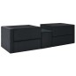 vidaXL Set muebles de jardín 5 piezas y cojines ratán sintético negro vidaXL Set muebles de jardín 5 piezas y cojines ratán sintético negro