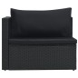 vidaXL Set muebles de jardín 5 piezas y cojines ratán sintético negro vidaXL Set muebles de jardín 5 piezas y cojines ratán sintético negro