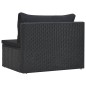 vidaXL Set muebles de jardín 5 piezas y cojines ratán sintético negro vidaXL Set muebles de jardín 5 piezas y cojines ratán sintético negro