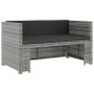 vidaXL Set de muebles de jardín 5 pzas y cojines ratán sintético gris vidaXL Set de muebles de jardín 5 pzas y cojines ratán sintético gris