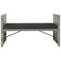 vidaXL Set de muebles de jardín 5 pzas y cojines ratán sintético gris vidaXL Set de muebles de jardín 5 pzas y cojines ratán sintético gris