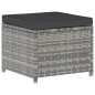 vidaXL Set de muebles de jardín 5 pzas y cojines ratán sintético gris vidaXL Set de muebles de jardín 5 pzas y cojines ratán sintético gris