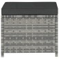 vidaXL Set de muebles de jardín 5 pzas y cojines ratán sintético gris vidaXL Set de muebles de jardín 5 pzas y cojines ratán sintético gris
