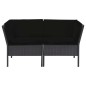 vidaXL Set muebles de jardín 6 piezas y cojines ratán sintético negro vidaXL Set muebles de jardín 6 piezas y cojines ratán sintético negro