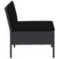 vidaXL Set muebles de jardín 6 piezas y cojines ratán sintético negro vidaXL Set muebles de jardín 6 piezas y cojines ratán sintético negro