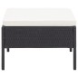 vidaXL Set de muebles de jardín 3 pzas y cojines ratán sintético negro vidaXL Set de muebles de jardín 3 pzas y cojines ratán sintético negro