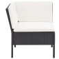 vidaXL Set muebles de jardín 6 piezas y cojines ratán sintético negro vidaXL Set muebles de jardín 6 piezas y cojines ratán sintético negro