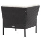 vidaXL Set muebles de jardín 6 piezas y cojines ratán sintético negro vidaXL Set muebles de jardín 6 piezas y cojines ratán sintético negro