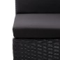 vidaXL Set de muebles de jardín 3 pzas y cojines ratán sintético negro vidaXL Set de muebles de jardín 3 pzas y cojines ratán sintético negro