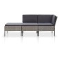 vidaXL Set de muebles de jardín 3 pzas y cojines ratán sintético gris vidaXL Set de muebles de jardín 3 pzas y cojines ratán sintético gris
