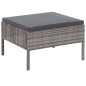 vidaXL Set de muebles de jardín 3 pzas y cojines ratán sintético gris vidaXL Set de muebles de jardín 3 pzas y cojines ratán sintético gris
