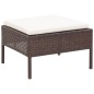 vidaXL Set muebles de jardín 3 pzas y cojines ratán sintético marrón vidaXL Set muebles de jardín 3 pzas y cojines ratán sintético marrón