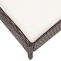 vidaXL Set muebles de jardín 3 pzas y cojines ratán sintético marrón vidaXL Set muebles de jardín 3 pzas y cojines ratán sintético marrón
