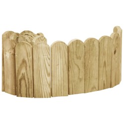 vidaXL Rollo de borde de madera de pino impregnada verde 120 cm