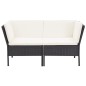 vidaXL Set muebles de jardín 6 piezas y cojines ratán sintético negro vidaXL Set muebles de jardín 6 piezas y cojines ratán sintético negro