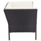 vidaXL Set muebles de jardín 6 piezas y cojines ratán sintético negro vidaXL Set muebles de jardín 6 piezas y cojines ratán sintético negro