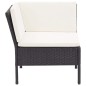 vidaXL Set muebles de jardín 6 piezas y cojines ratán sintético negro vidaXL Set muebles de jardín 6 piezas y cojines ratán sintético negro