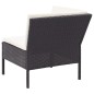 vidaXL Set muebles de jardín 6 piezas y cojines ratán sintético negro vidaXL Set muebles de jardín 6 piezas y cojines ratán sintético negro