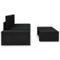 vidaXL Juego de muebles de jardín 3 piezas ratán sintético negro vidaXL Juego de muebles de jardín 3 piezas ratán sintético negro