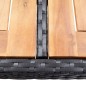 vidaXL Mesa y sillas bar jardín 5 pzas ratán sintético y madera negro