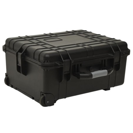 vidaXL Maletín de vuelo con ruedas PP negro 58x45x27 cm