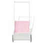 vidaXL Cochecito de muñecas madera 53x25,7x50 cm blanco vidaXL Cochecito de muñecas madera 53x25,7x50 cm blanco