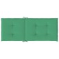 vidaXL Cojín silla de jardín respaldo alto 2 uds tela verde 120x50x3cm
