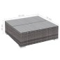 vidaXL Set de muebles de jardín 6 pzas y cojines ratán sintético gris vidaXL Set de muebles de jardín 6 pzas y cojines ratán sintético gris