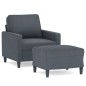 vidaXL Sillón con taburete terciopelo gris oscuro 60 cm vidaXL Sillón con taburete terciopelo gris oscuro 60 cm