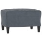 vidaXL Sillón con taburete terciopelo gris oscuro 60 cm vidaXL Sillón con taburete terciopelo gris oscuro 60 cm