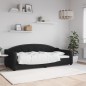 vidaXL Sofá cama tela negro 90x200 cm vidaXL Sofá cama tela negro 90x200 cm