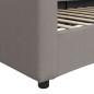 vidaXL Sofá cama tela gris taupe 100x200 cm vidaXL Sofá cama tela gris taupe 100x200 cm