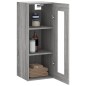vidaXL Armario de pared gris Sonoma 34,5x34x90 cm
