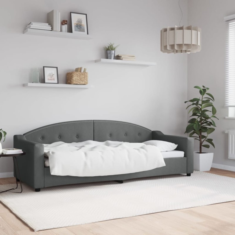 vidaXL Sofá cama tela gris oscuro 80x200 cm vidaXL Sofá cama tela gris oscuro 80x200 cm
