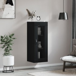 vidaXL Armario de pared negro 34,5x34x90 cm