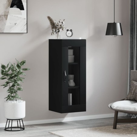 vidaXL Armario de pared negro 34,5x34x90 cm