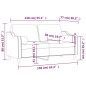 vidaXL Sofá de 2 plazas con cojines tela negro 140 cm vidaXL Sofá de 2 plazas con cojines tela negro 140 cm