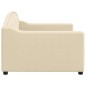 vidaXL Sofá cama tela color crema 90x200 cm