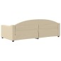 vidaXL Sofá cama tela color crema 90x200 cm