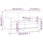 vidaXL Sofá de 2 plazas con cojines terciopelo rojo tinto 120 cm vidaXL Sofá de 2 plazas con cojines terciopelo rojo tinto 120 cm