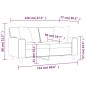 vidaXL Sofá de 2 plazas con cojines cuero sintético gris 120 cm vidaXL Sofá de 2 plazas con cojines cuero sintético gris 120 cm