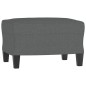 vidaXL Sofá de 3 plazas con taburete de tela gris oscuro 180 cm vidaXL Sofá de 3 plazas con taburete de tela gris oscuro 180 cm